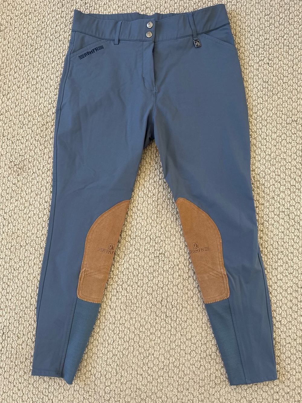 Romfh Sarafina Euro Seat Breeches Equestrian Light Blue Women's Size 30R